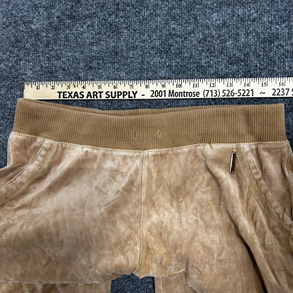 Michael Kors Pants Womens Size M Tan Velour Wide Leg Lounge Athleisure Casual